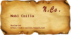 Nobl Csilla névjegykártya
